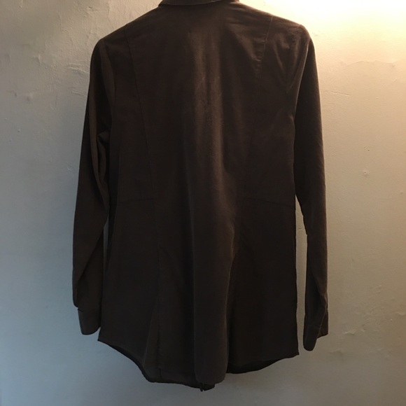 J Jill Corduroy Brown LS Button up Shirt XS - Picture 3 of 6